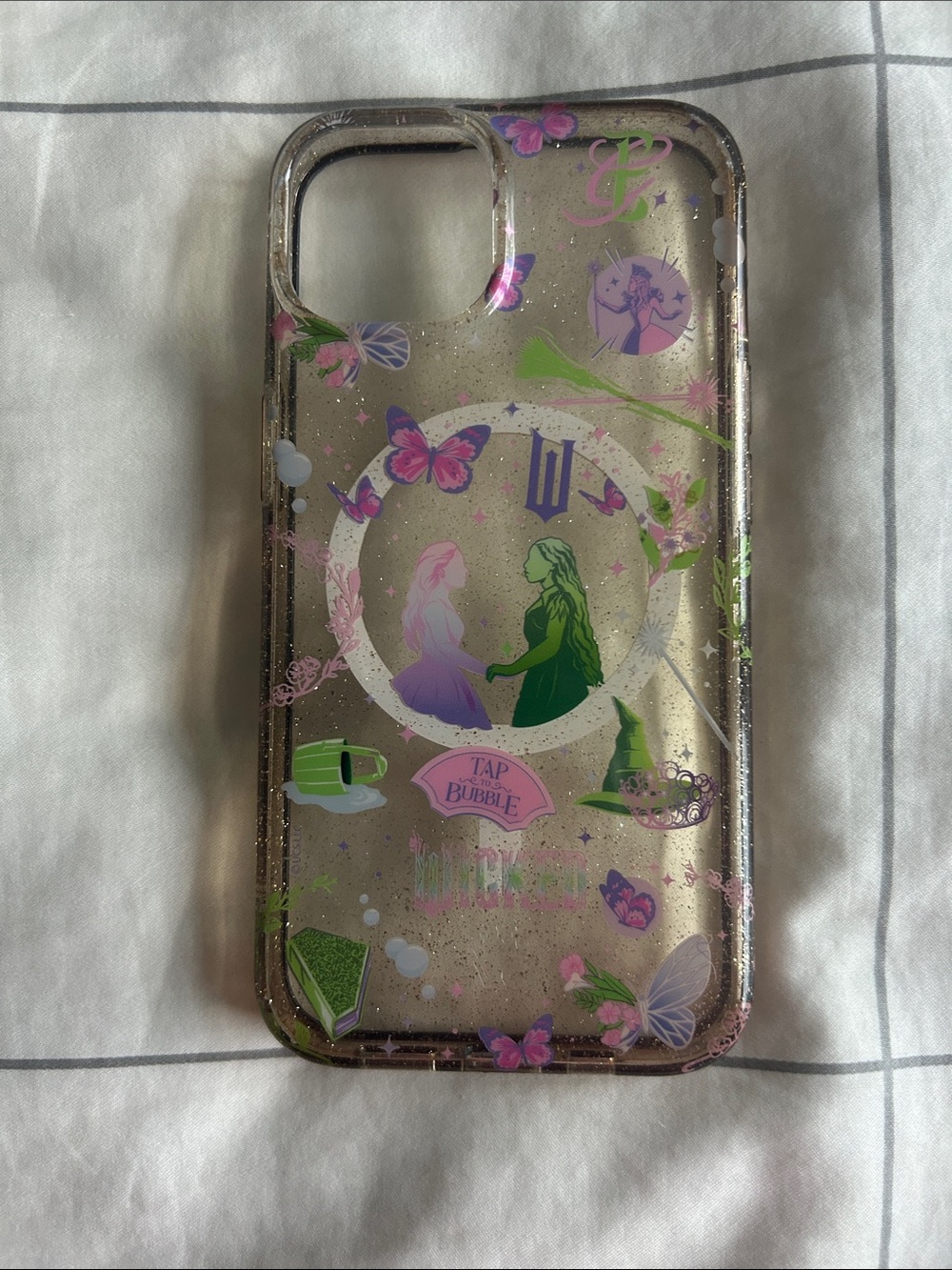 Velvet Caviar Glitter Fairy Tale Phone Case in Pink & Green